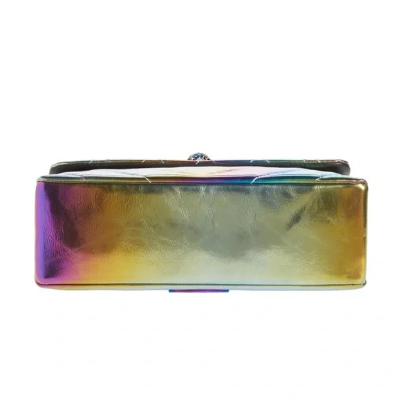 Kurt Geiger London Kensington X Leather Shoulder Bag NWT Rainbow Metallic Ombre - Picture 5 of 10